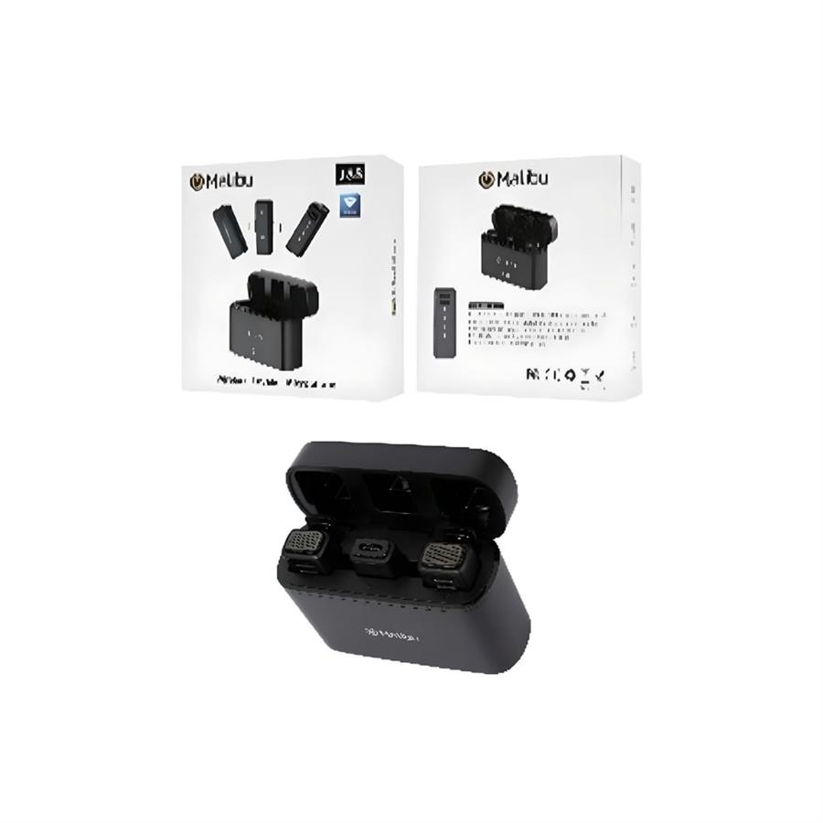 MICROFONO CORBATERO MALIBU J88 2 MIC FICHA DUAL TIPO C Y LIGHTNING P/IPHONE ESTUCHE TIPO POWERBANK