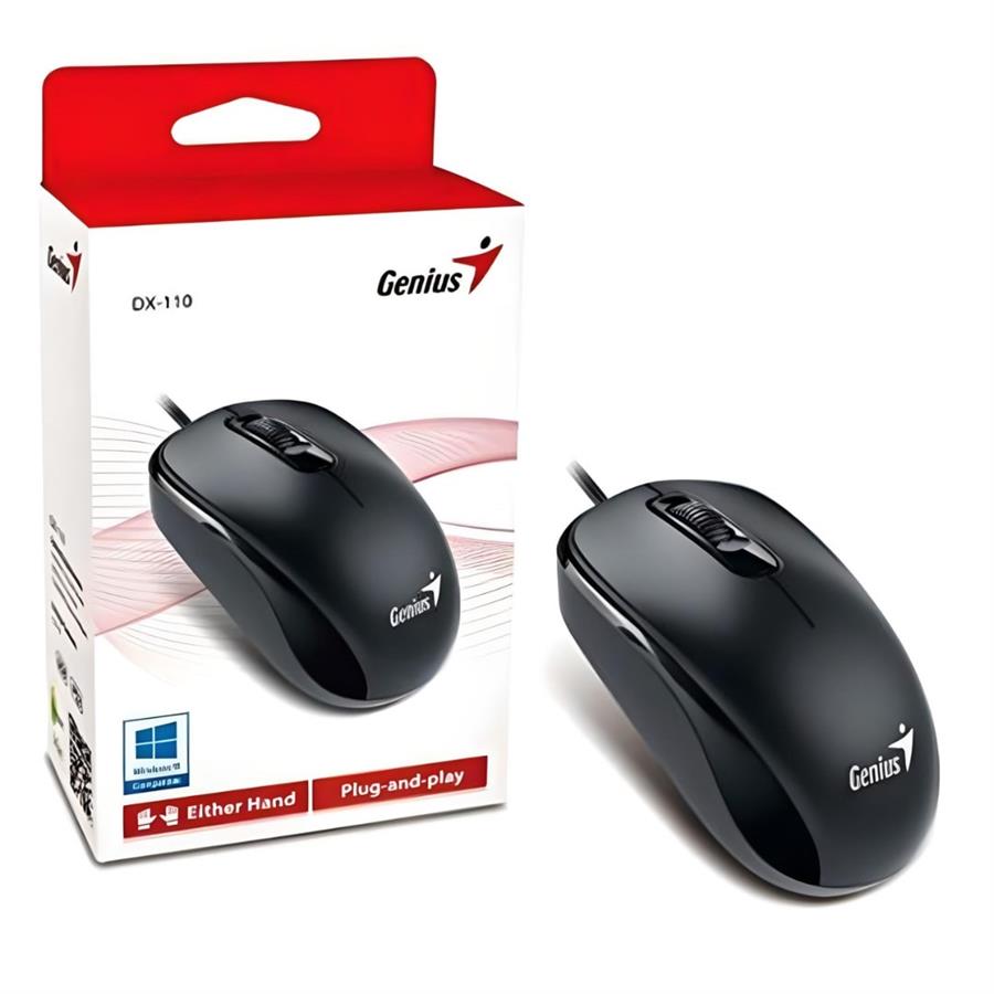 MOUSE GENIUS USB DX110 USB NEGRO
