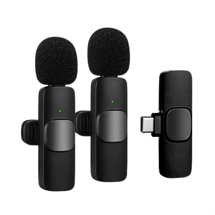MICROFONO CORBATERO K11 FLIP TIPO C DOBLE INALAMBRICO