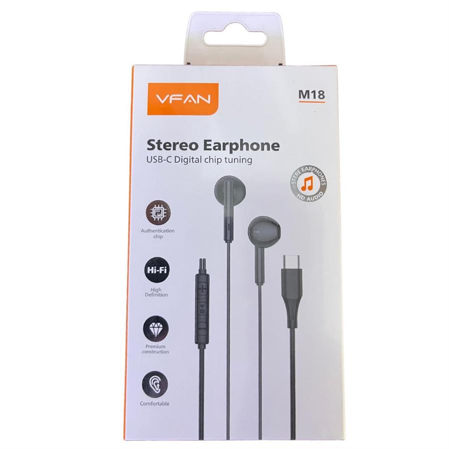 Auriculares c/cable estereos tipo c