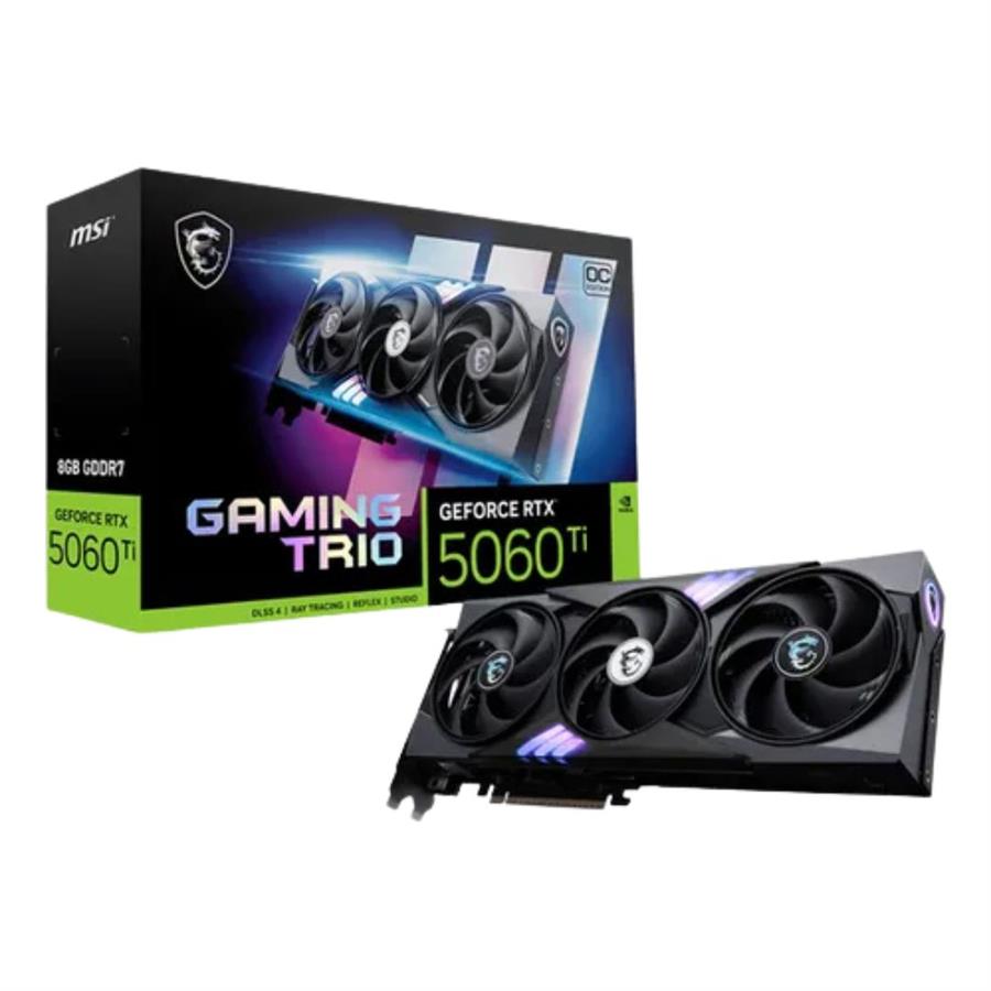 Placa MSI RTX 5060 Ti GAMING X TRIO OC 16GB DDR7 BLACK