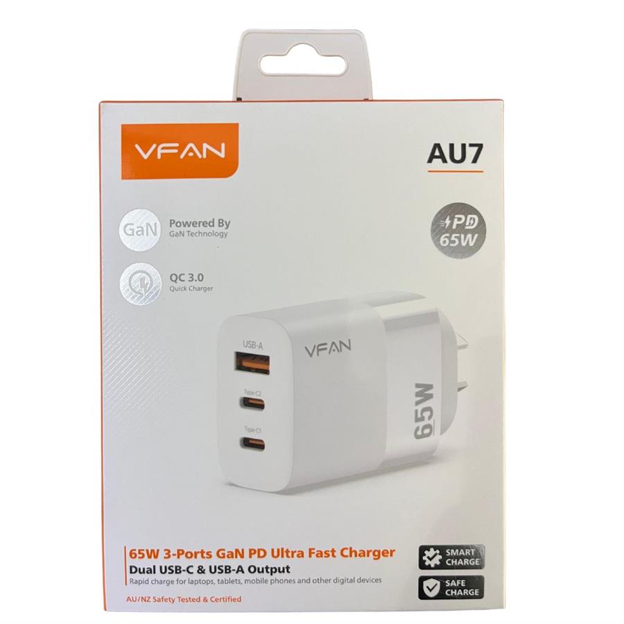 Cargador 65W para notebook/celulares