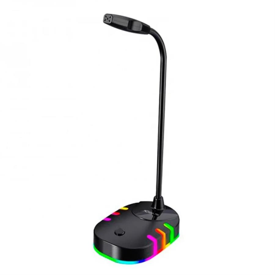MICROFONO GAMER KOSMO XMC-02 USB RGB C/PEDESTAL BRAZO AJUSTABLE 6x5mm